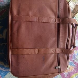 Elegant Tan Leather Briefcase for Men